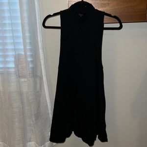 Mock Neck Black Dress
